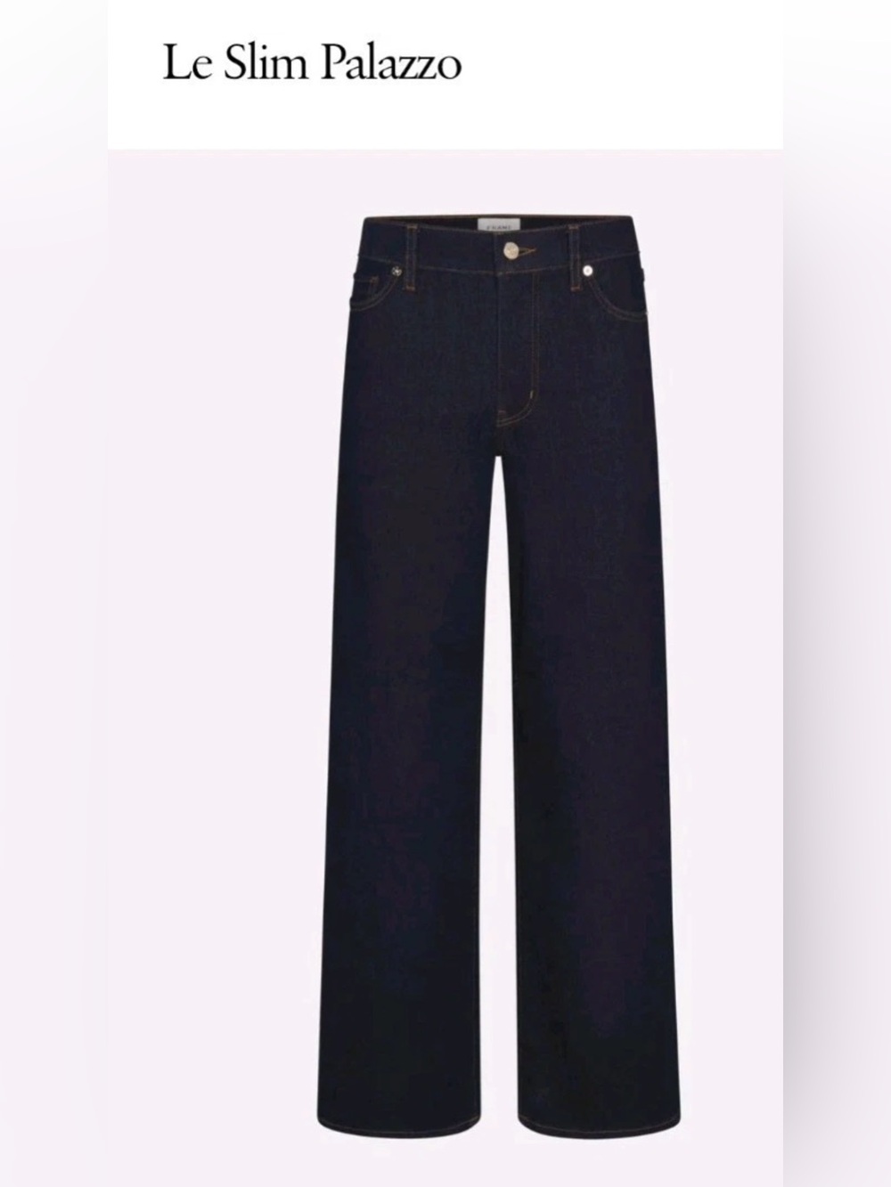FRAME Le Slim Palazzo Dark Blue Rinse Size 31 Wide Leg High Waist NWT
